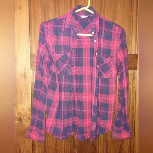 Aeropostale Red and Black Plaid Shirt